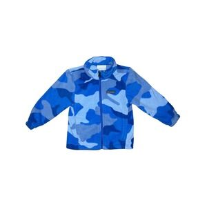 Columbia Fleece Jacket Kids 3T Blue Camo Full Zip